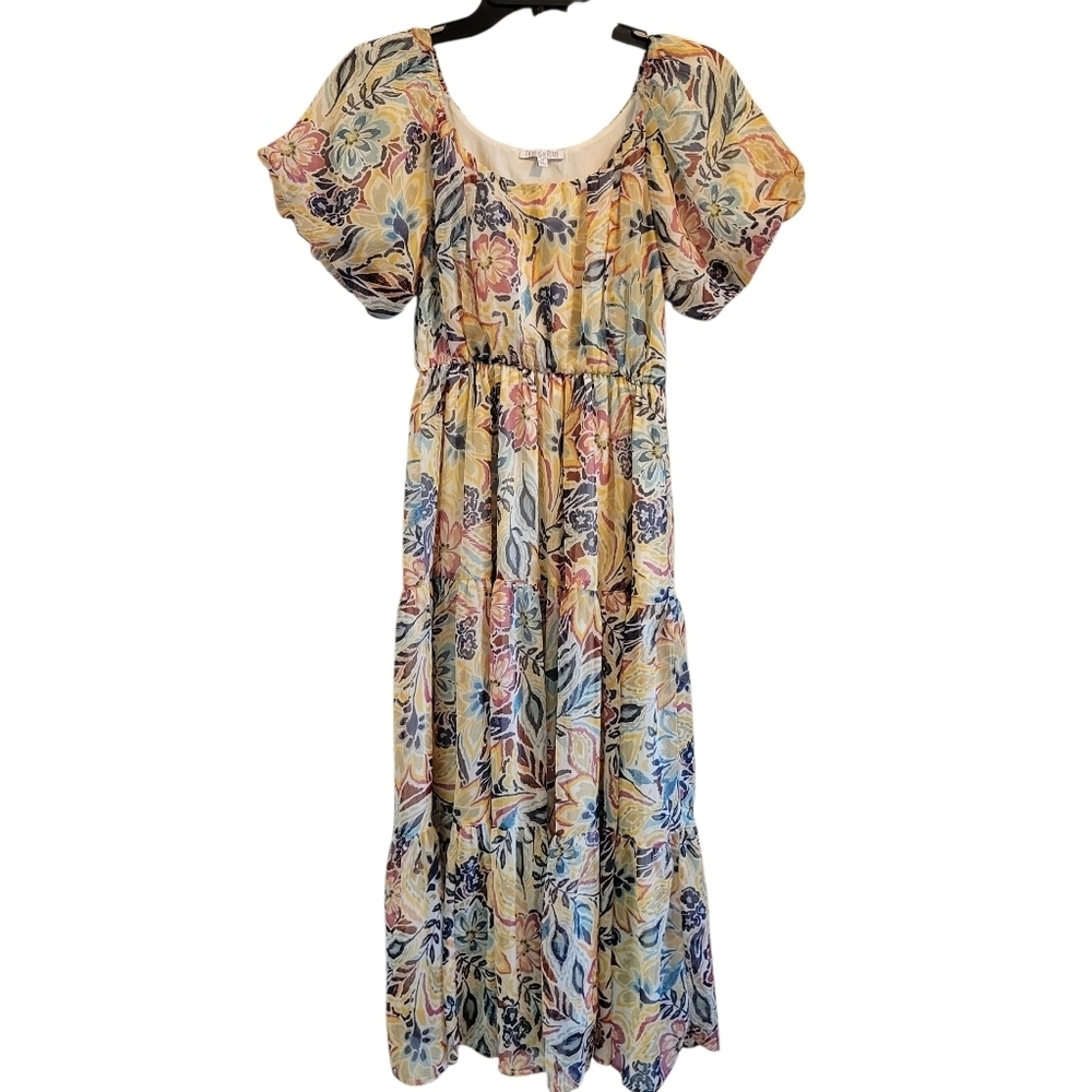 Patrons Of Peace Multicolor Floral Midi Dress